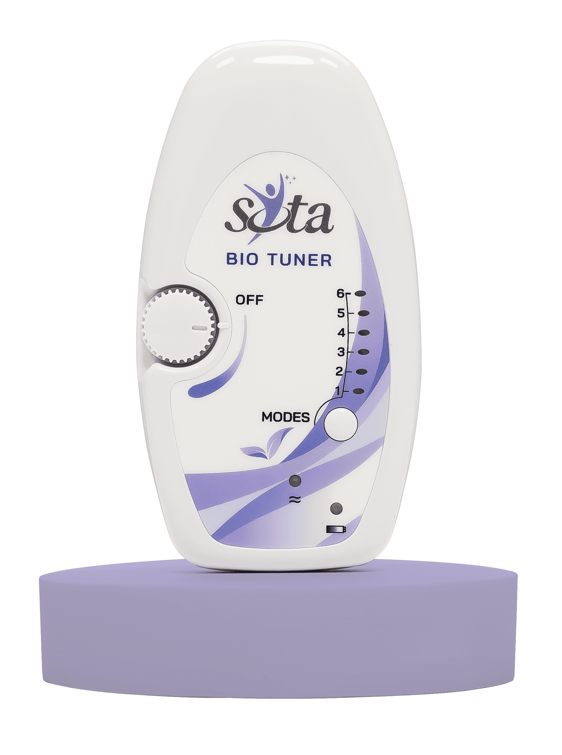 The SOTA Bio Tuner unit standing upright on a display stand