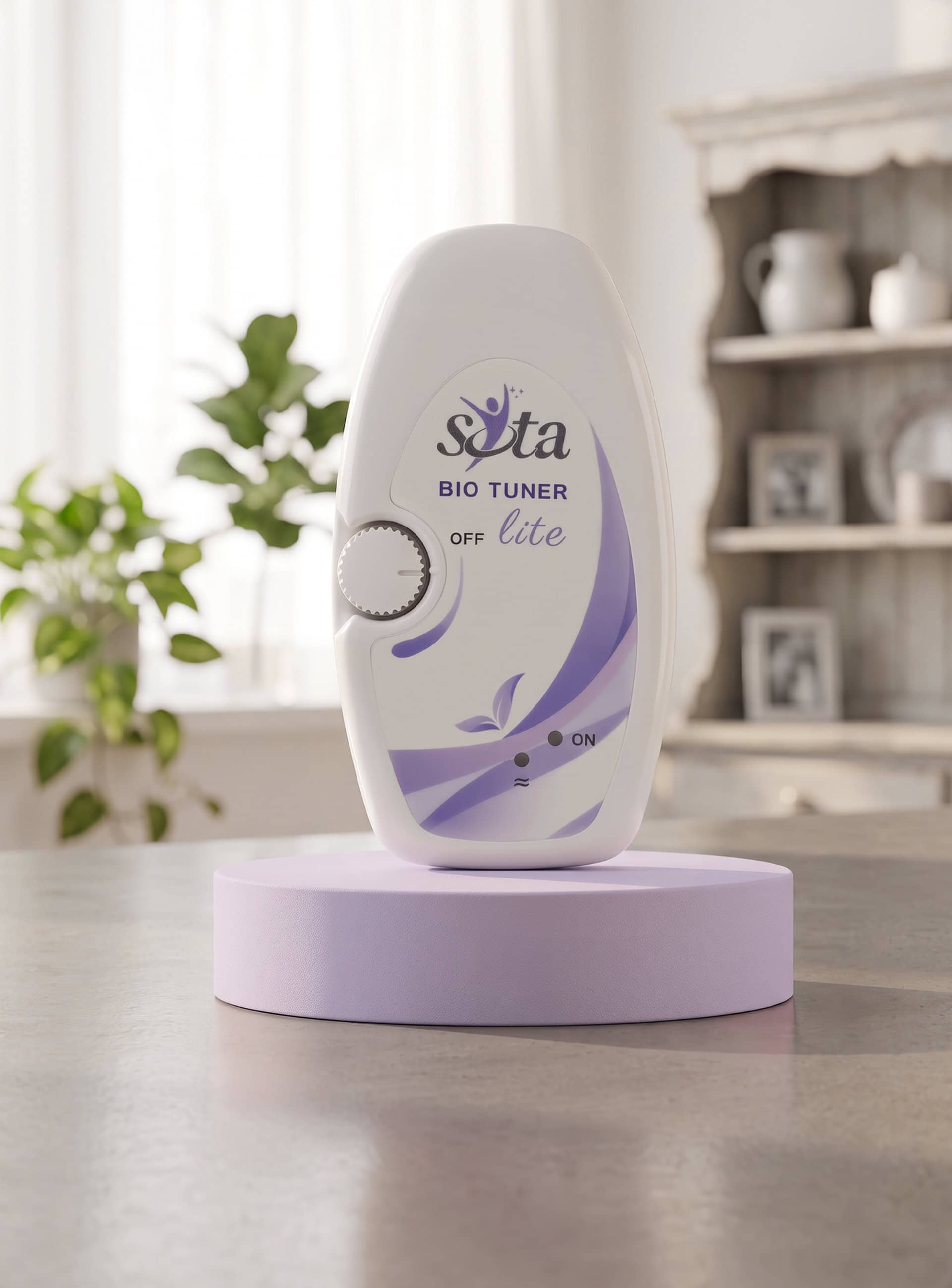 The Bio Tuner Lite BTL1 on a pedestal.